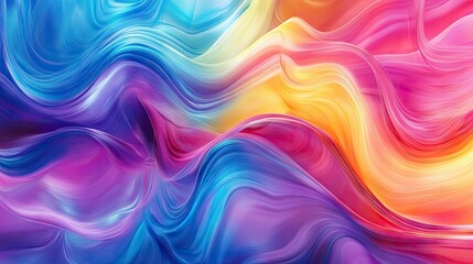 Obraz premium Dynamic abstract resonance waves in vibrant colors, illustrating fluid motion and energy flow. Ideal for modern digital backgrounds.