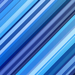 Obraz premium A minimalist pattern of blue diagonal lines in various hues. 