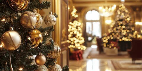 Merry christmas and happy new year festive background