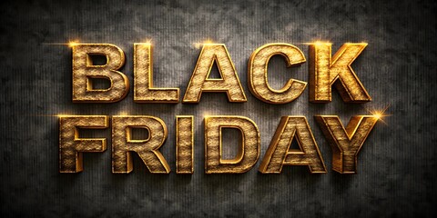 black Friday 3d editable text effect beautiful texture with background Generated  AI