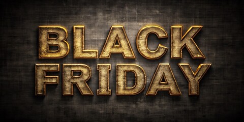 black Friday 3d editable text effect beautiful texture with background Generated  AI