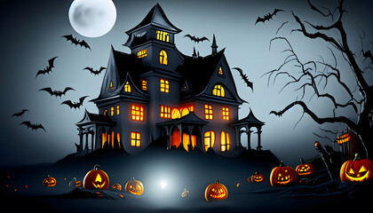Ghostly House Fades on Halloween Night