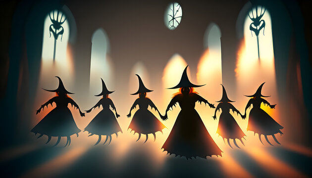 Halloween Spectral Soirée: Dancing Ghosts in Abandoned Castle