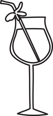 Hand drawn drink illustration on transparent background.
