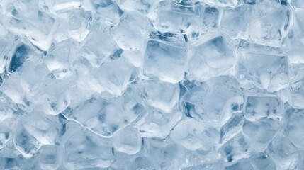 Obraz premium Crystal clear ice cubes as background, top view. Neural network ai generated art