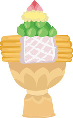 Illustration of Phan Khan Mak, Elements of Thai Wedding.