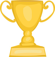 Trophy illustration on transparent background.
