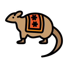 Ganesha's Mouse Vector Filled Icon Design