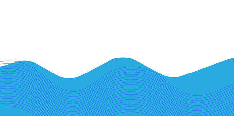 Abstract background with waves in blue tones for websites. Blue ocean wave background wallpaper vector image. Illustration of graphic wave design for backdrop or presentation. Blue curve abstract .