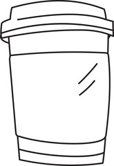 Hand drawn coffee illustration on transparent background.
