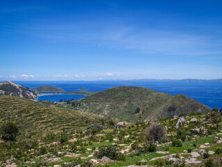 Isla del Sol sur le lac Titicaca en Bolivie