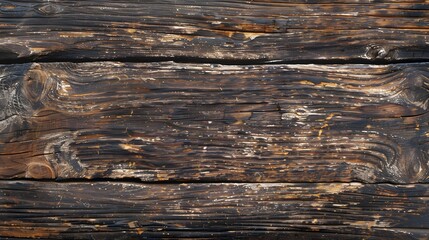 Naklejka premium Old dark wood table texture surface top view background
