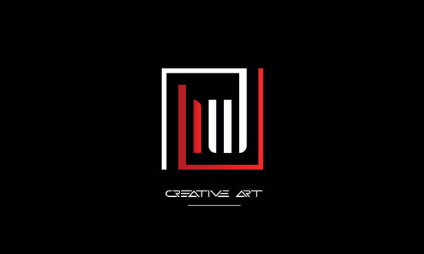 HW, WH, H, W abstract letters logo monogram