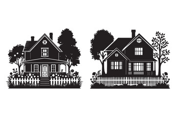 House silhouette vector illustration