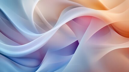 Fototapeta premium Serene Curves in Soft Hues: Tranquility in Abstract Art