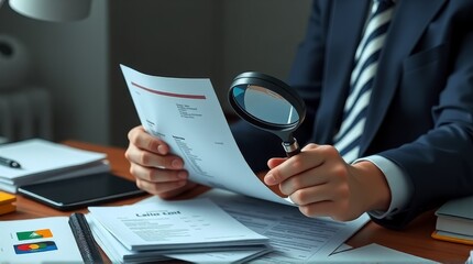 Man Working with Documents