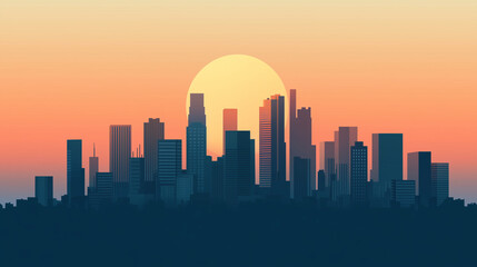 Obraz premium City in sunrise