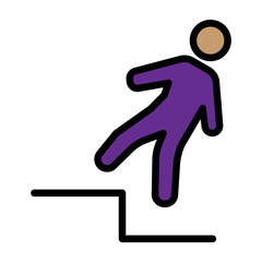 Watch Your Step Vector Filled Icon Design