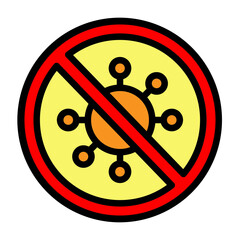 Infection Control Vector Filled Icon Design