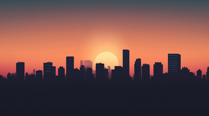 Fototapeta premium City in sunrise