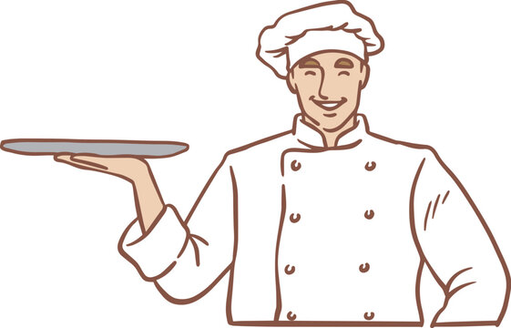 recommend clip art: Male Chef Cook Smiling Wearing Uniform Clip Art