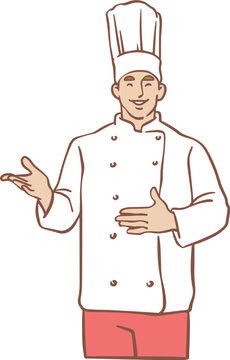 recommend clip art: Male Chef Cook Smiling Wearing Uniform Clip Art
