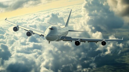 Obraz premium Airport professional advertising poster. Plane