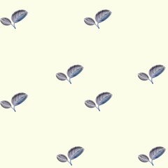 Pattern of delicate leaves on a soft, light-colored background for textile design inspiration