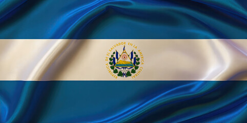 El Salvadoran flag for national Day or Independence Day of El Salvador