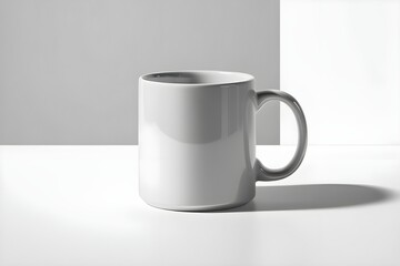 Obraz premium Photo of a blank Clean White mug Mockup