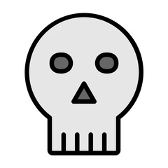 Skull Vector Filled Icon Design