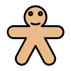 Ginger Bread Vector Filled Icon Design