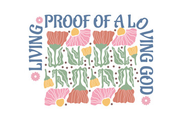 Christian Boho Abstract Flowers EPS T shirt Design