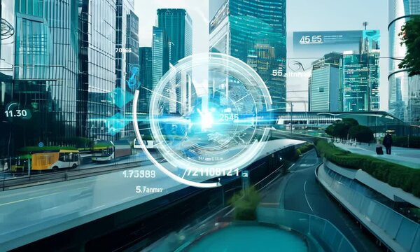 An efficient public transportation system in a smart city enabled by 5G technology that provides realtime tracking and updates for commuters. 4K Video