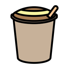 Hot Chocolate Vector Filled Icon Design