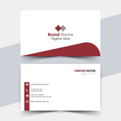 Fototapeta premium Modern clean & minimal professional business card template 