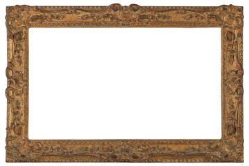 Fototapeta premium Old picture frame in PNG format on a transparent background. 