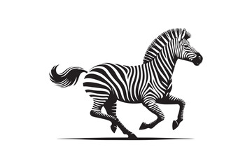 Zebra silhouette vector illustration, Zebra silhouette vector. Zebra silhouette