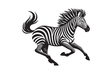 Zebra silhouette vector illustration, Zebra silhouette vector. Zebra silhouette
