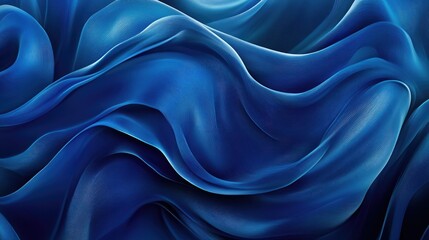 Obraz premium Stylized blue wave design on an abstract background, with varying shades and gradients for a dynamic and fluid appearance.
