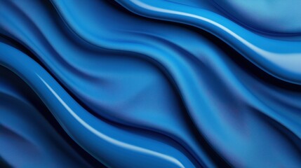 Obraz premium Smooth blue waves create a serene and calming abstract background perfect for various creative projects.