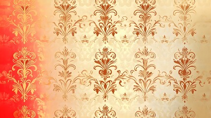 Gradient, Shapes, Waves, Gold and Red, Abstract Image, Texture, Pattern Background, Wallpaper, Cover and Screen for Smartphone, PC, Laptop, 9:16 and 16:9 Format