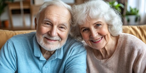 happy Senior Couple Embracing Golden Years in Independent Living Community: Cultural Inclusivity and Freedom in Twilight Romance. Abstract Marketing Background Celebrating Love, Companionship, and Ag