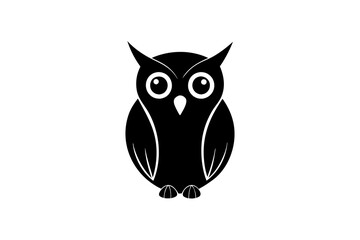 Owl Silhouette, Vector Illustration, Wildlife Clipart, Animal Graphic Design