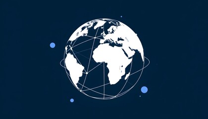 World map with globe Isolated on background. 