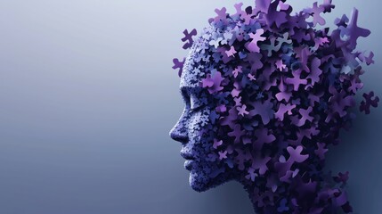 World Alzheimer’s Day Awareness Banner with Copy Space for Text