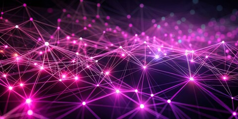 Abstract Purple and White Network Connection, Digital, Connection, Technology