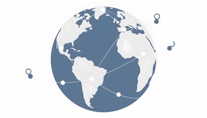 Naklejka premium World map with globe Isolated on background. 