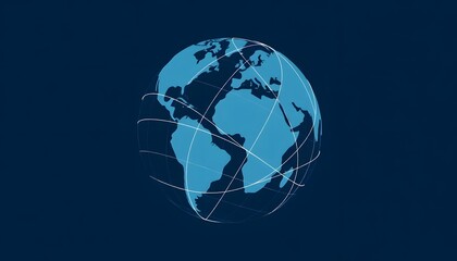 Fototapeta premium World map with globe Isolated on background. 