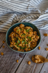 rustic vegetarian and vegan cauliflower and chickpeas rustic dish
